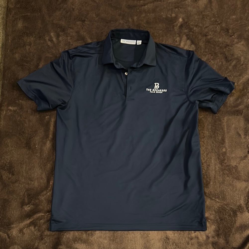 Blue Performance Polo Shirt with Embroidered Chest